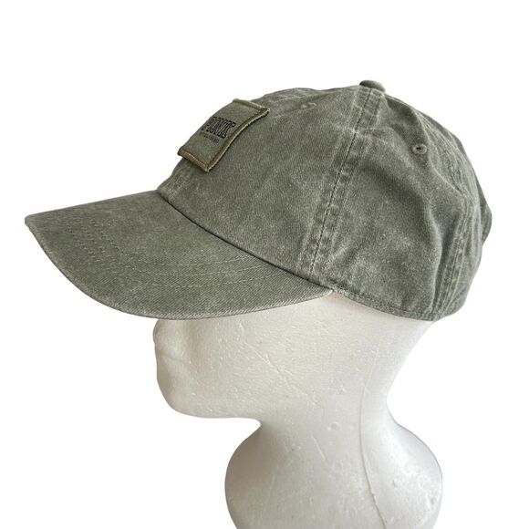 Victoria Secret PINK Baseball Cap Patch Logo Olive Green Cotton Adjustable Y2K - Picture 2 of 10
